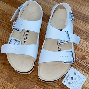 Birkenstock 41 Discontinued Milano White Sandals